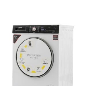 UNEVA UN-12W-White - 12Kg - 1400RPM - Front Loading Washing Machine - White